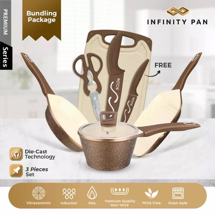 Jual Bolde Pan Infinity PAN set 3+1 - Gold | Wahana Superstore