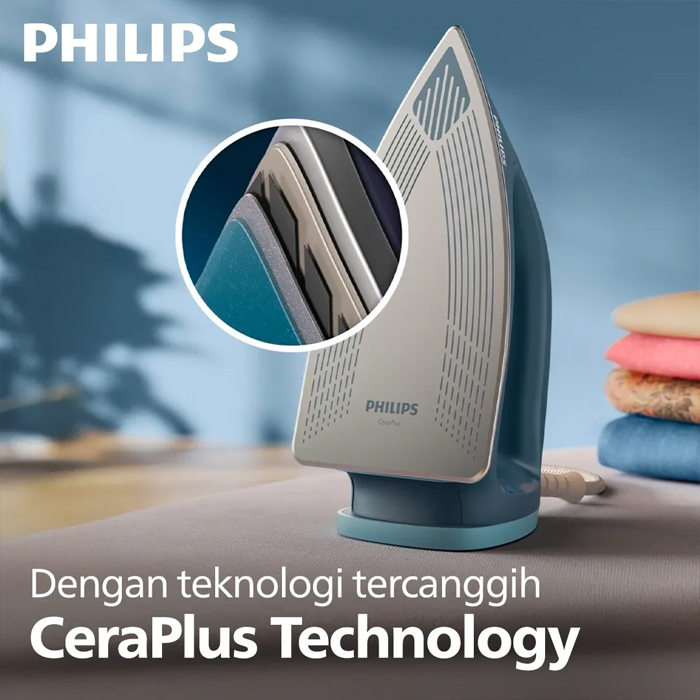 Philips Setrika Kering Dry irons Ceraplus Biru - HD1175/20 | HD 1175/20