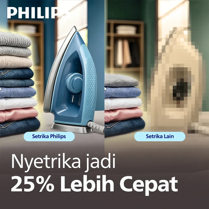 Philips Setrika Kering Dry irons Ceraplus Biru - HD1175/20 | HD 1175/20