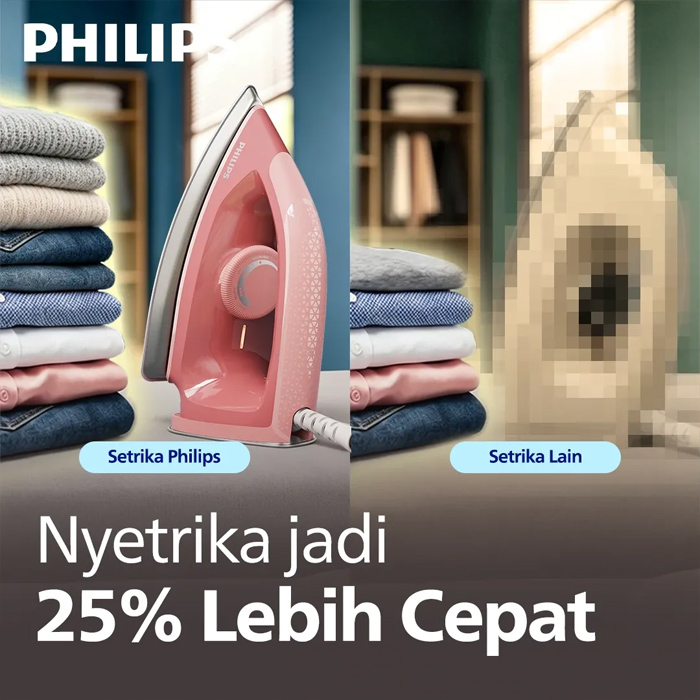Philips Setrika Kering Dry irons Ceraplus Pink - HD1175/40 | HD 1175/40
