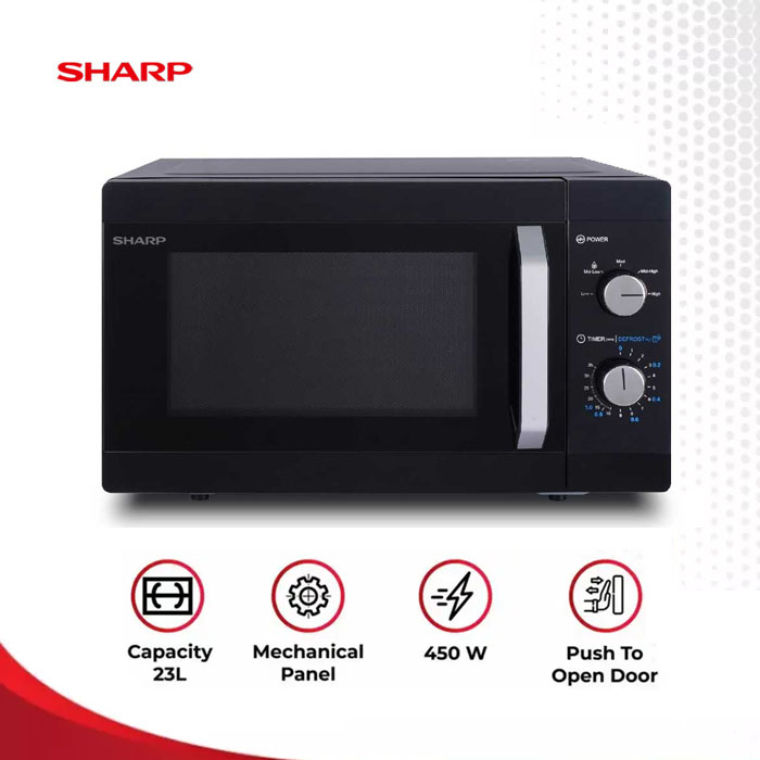 Sharp Microwave Solo 23 Liter - R-223MA-BK